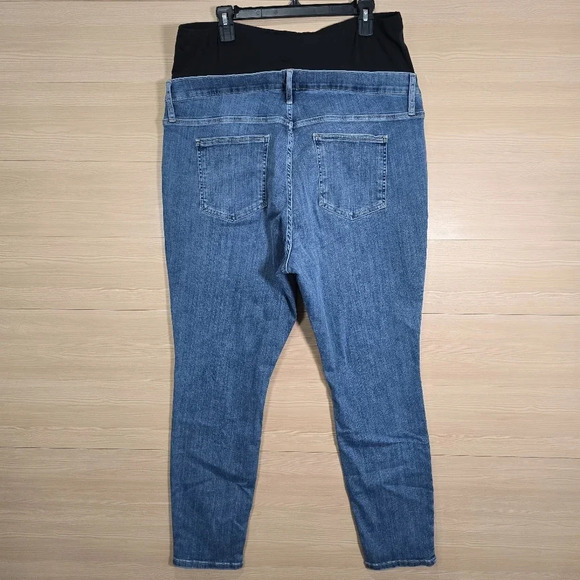 NWT Gap Maternity True Waistband Full Panel True Skinny Jeans Blue Plus 34‎ 18R - Picture 6 of 10
